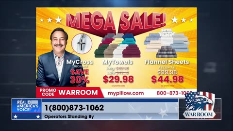 Check Out The Mega Sale Today At MyPillow.com/warroom Promo Code WARROOM