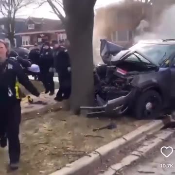 Police arrest a man for filming a police crash 😬