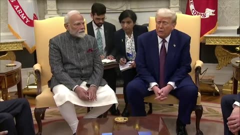 President Trump meets with Indian Prime Minister Modi