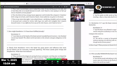 End Times Study # 16 - MARK OF THE BEAST - Saturday March 1, 2025.