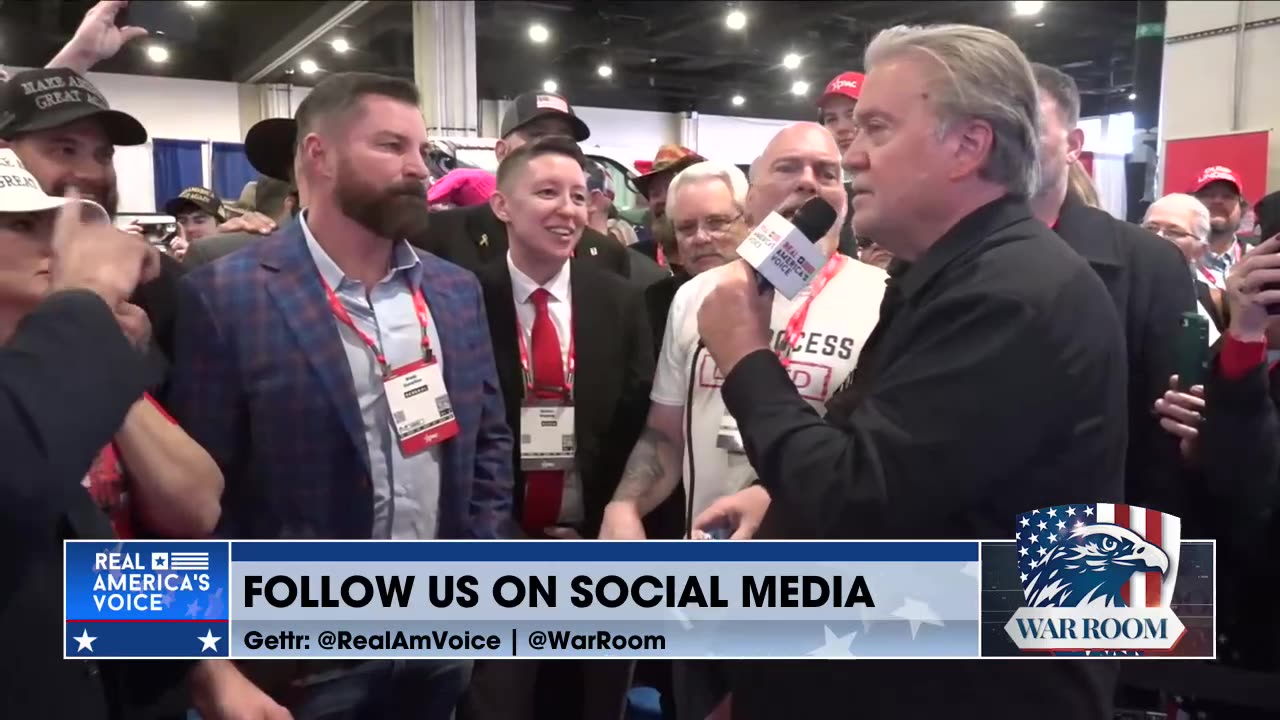 FREE AT LAST: Steve Bannon With J6ers At CPAC 2025