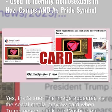 Fact Check: Pink Triangle DID Appear In Trump Social Media Post