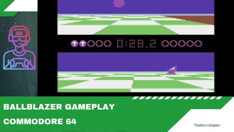 Ballblazer gameplay on the Commodore 64