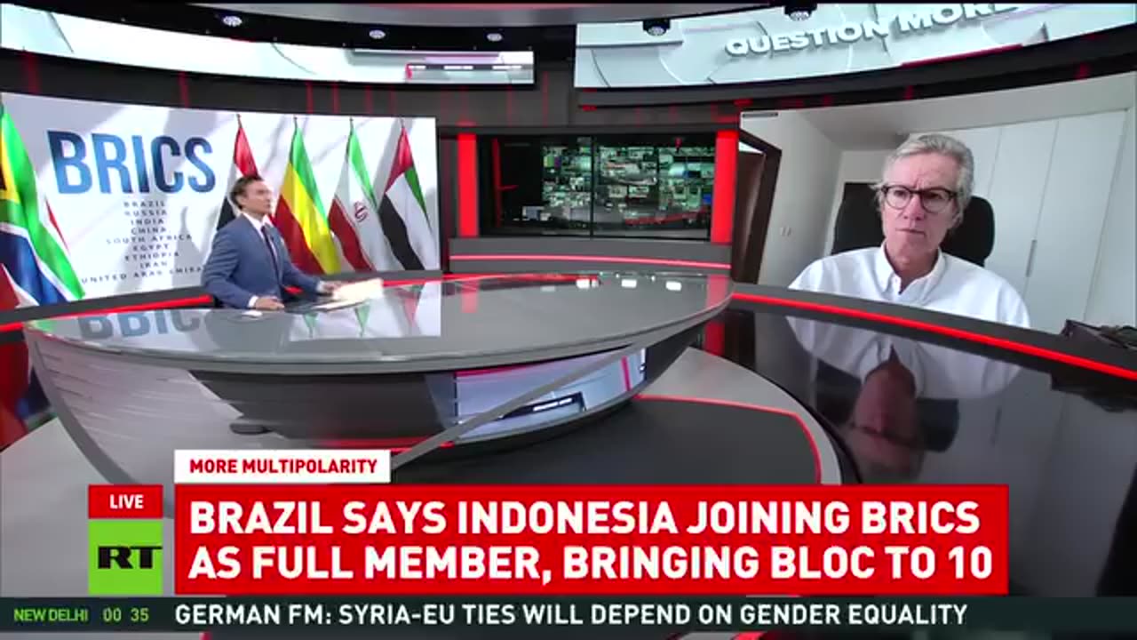 BRAZIL SAYS INDONESIA JOINING BRICS RT AS FULL MEMBER, BRINGING BLOC TO 10