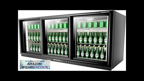 54 in. 335 cans Triple Sliding Door Back Bar Beverage Cooler 10.8 Review