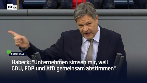 Habeck: "Unternehmen simsen mir, weil CDU, FDP und AfD gemeinsam abstimmen"