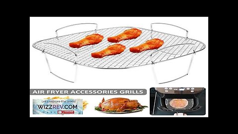 Air Fryer Rack Grilling Rack Stainless Steel Multi-Layer Stackable Cooking Rack Toast Review