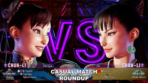 Kuya Kalbo SF6 Casual Match Roundup. Chun Li 4 star Diamond Rank [Hori Fight Stick]