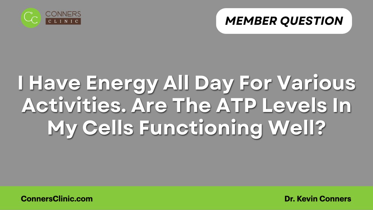 Are The ATP Levels In My Cells Functioning Well?