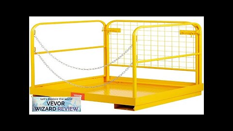 VEVOR Forklift Safety Cage Work Platform 36X36in 1200lbs Foldable for Aerial Job Review