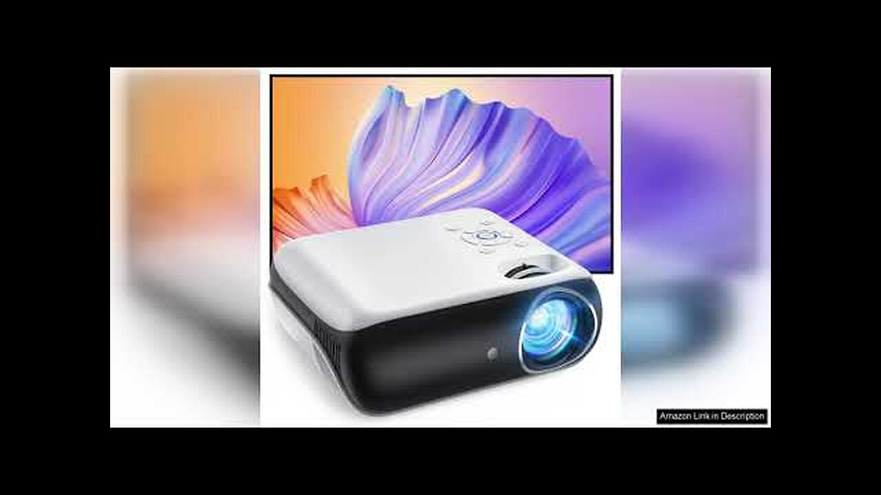 HAPPRUN Projector, Native 1080P Bluetooth Projector with 100" Screen, Portable Outdoor Movie Review