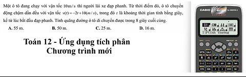 Một ô tô đang chạy với vận tốc 10m/s thì người lái xe đạp phanh. Từ thời điểm đó,