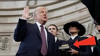 Trump Didnt Place His Hand On The Bible During Oath, That Was An Elevation To Rank Of God Ritual!