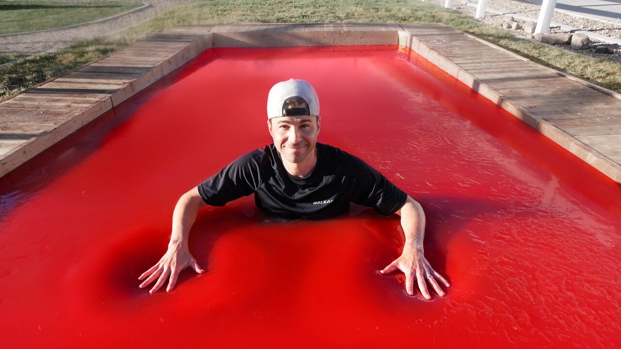 BIGGEST JELLY POOL IN THE WORLD 🤯 | credit:- mark rober