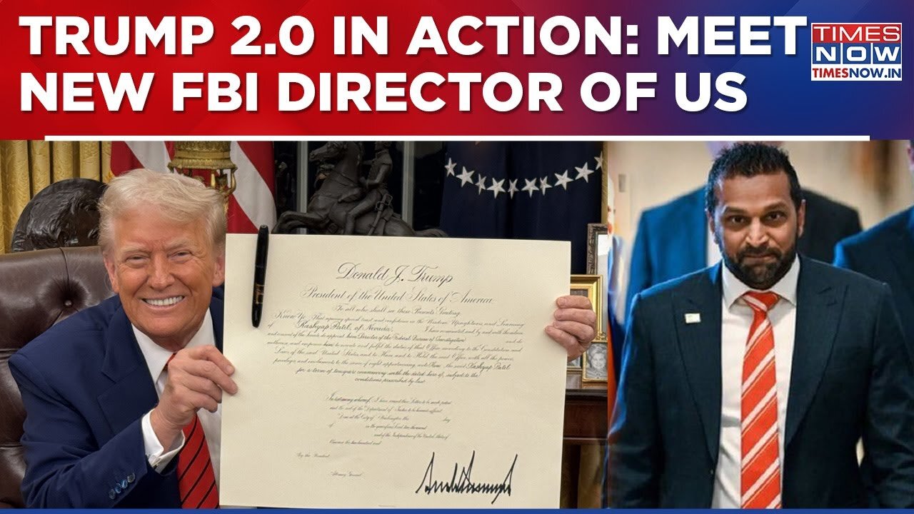 Kash Patel Appointed New As FBI Director; US President Donald Trump Signs Order, Celebration Erupts