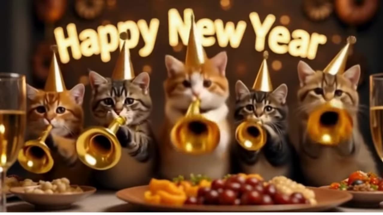 🐾🎉Cats on New Year's Eve 😻✨ - Funny Cats Doing Human Things