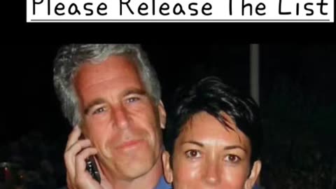 President Trump, the Epstein List Needs To Be Released And Prosecution Needs To Start