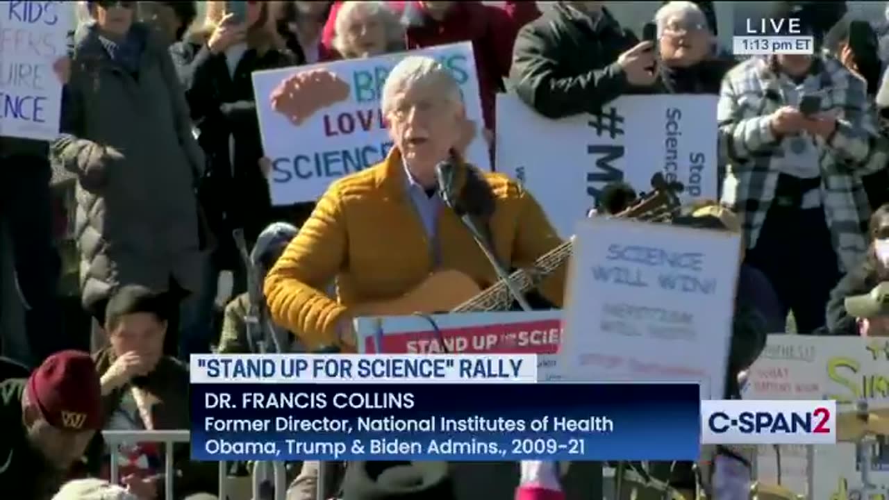 Straight Up CRINGEWORTHY. Former NIH Director Francis Collins at DC Rally