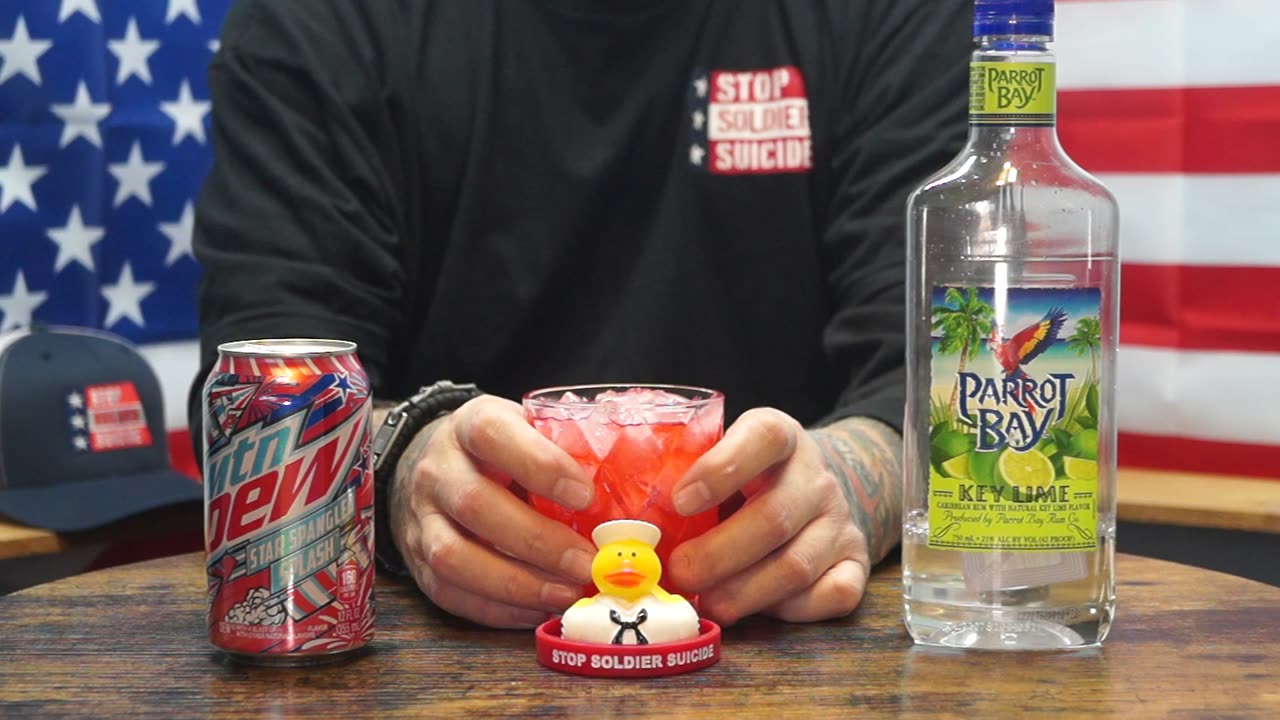 Raymond Evans - Parrot Bay Ket Lime Rum & Mtn Dew Star Spangled Splash Red Berry Soda