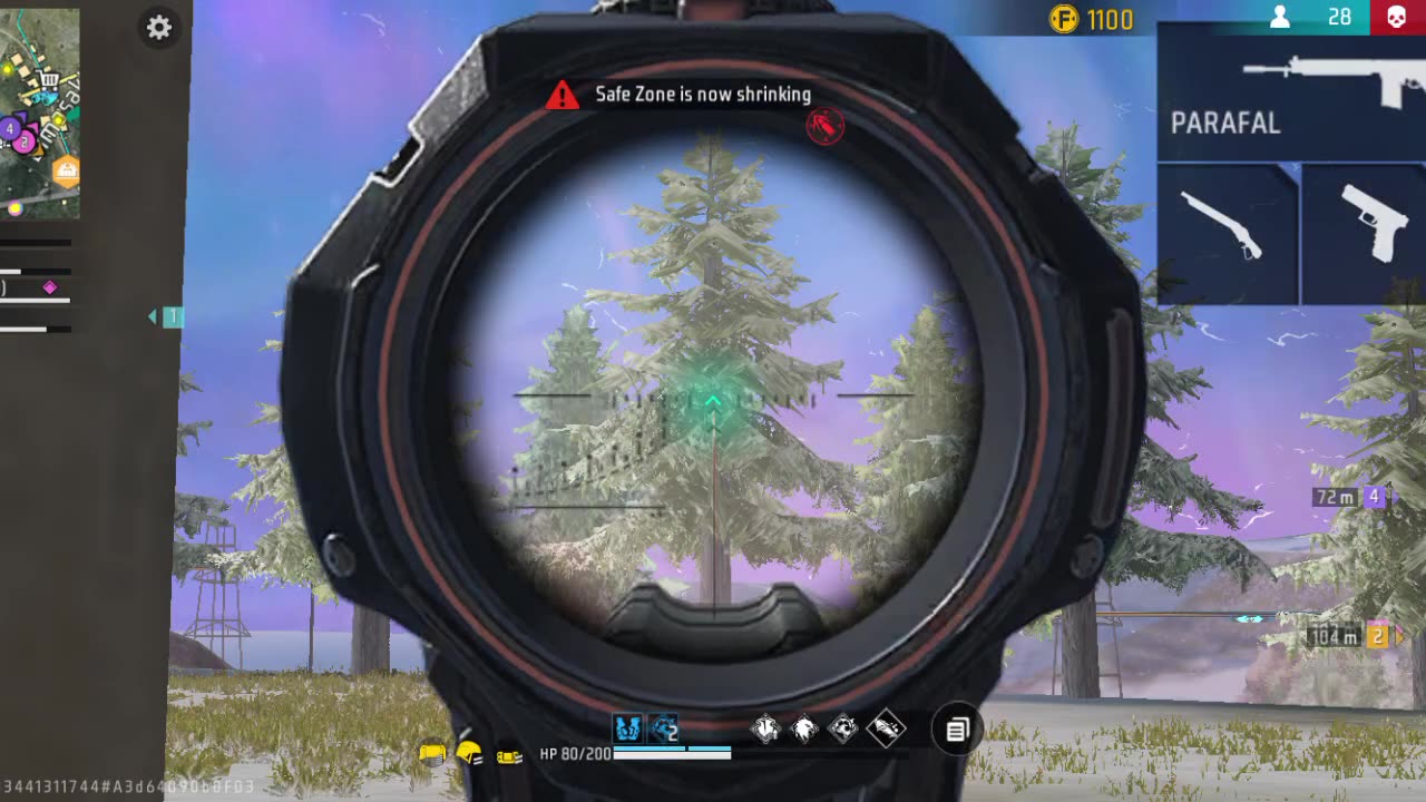 1 vs 4 Free fire headshot