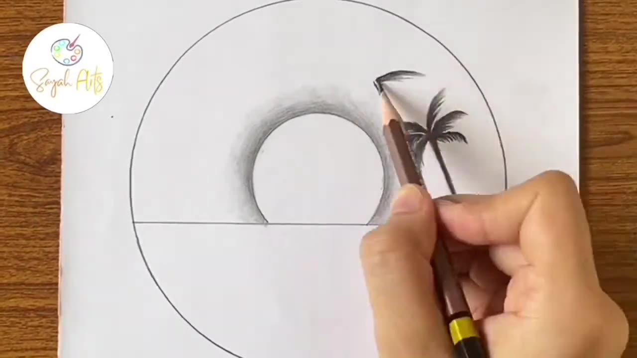 How to draw a beautiful scenery with pencil sketch