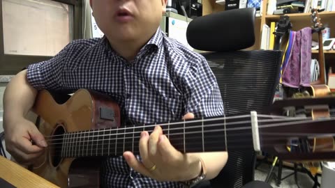 CAGED system에서 베이스음 하강 패턴과 해머링, 풀링 연습하기
