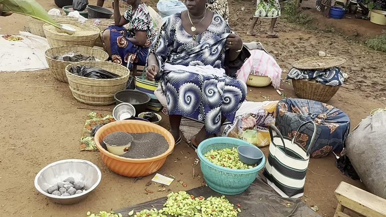 Mercado autóctono en ruta por Benin.