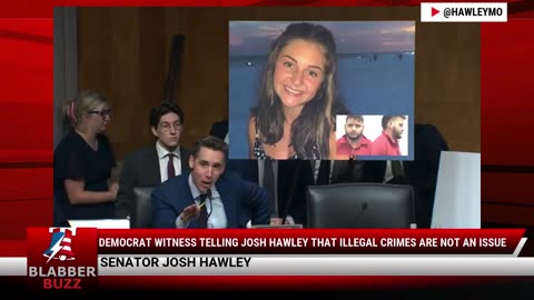 Democrat Witness Telling Josh Hawley That Illegal Crimes Are Not An Issue