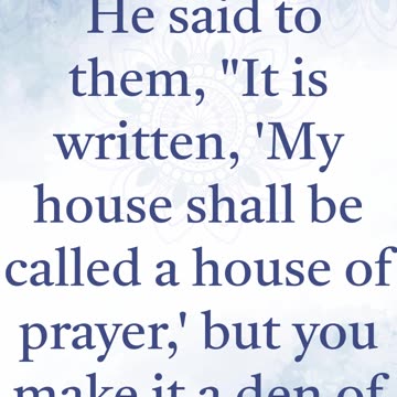 "My House Shall Be Called a House of Prayer" mat 21:13 #shorts #youtube #jesus #ytshorts #youtuber
