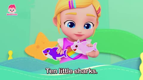 Ten Little Sharks | EP121 | Bebefinn Nursery Rhymes for Kids