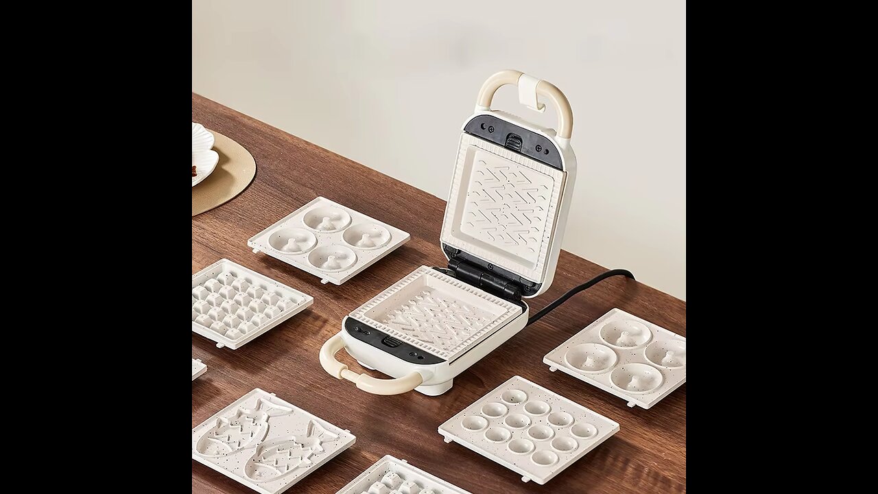 650W Electric Sandwich Maker Waffle Machine Toaster Baker