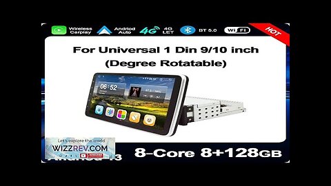 LELV 9'' 10'' Touch Screen Universal 360°Rotation Car Multimedia Player 1 Din Review