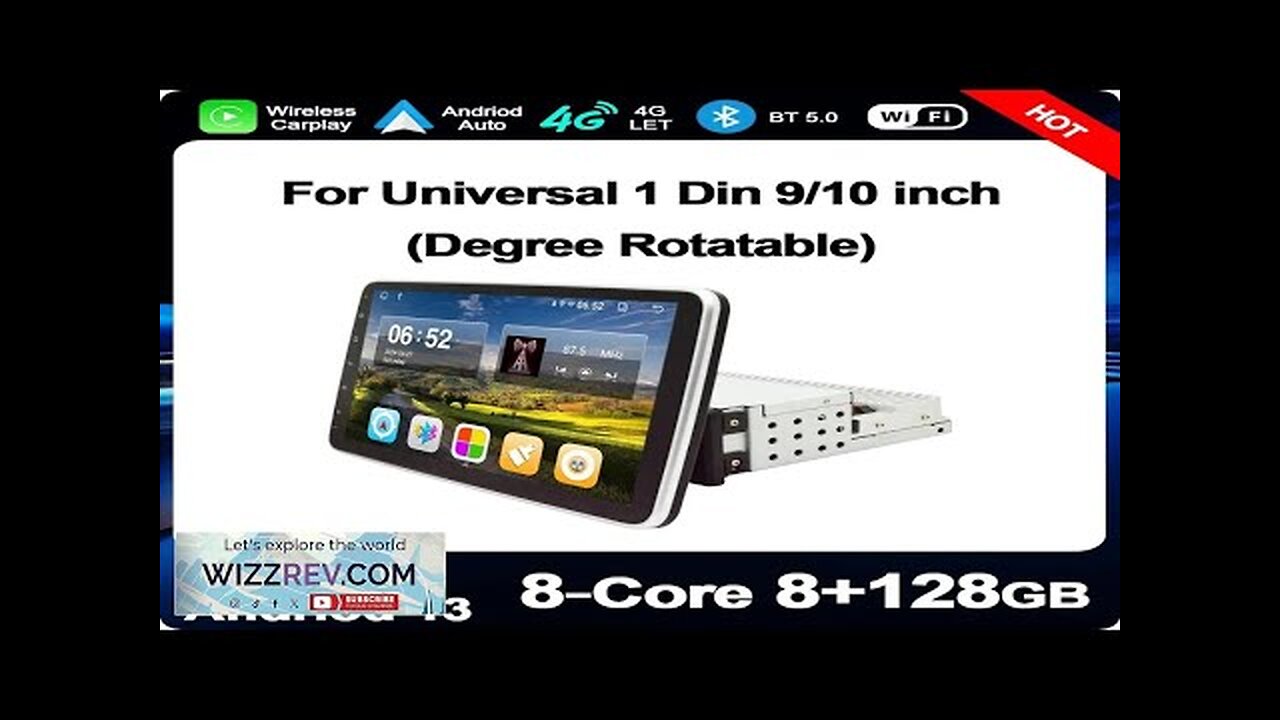 LELV 9'' 10'' Touch Screen Universal 360°Rotation Car Multimedia Player 1 Din Review