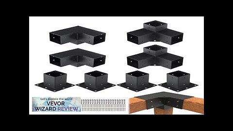 VEVOR Pergola Bracket Kit 4''x4'' 8pcs 3-Way Heavy Duty Corner Bracket Woodworks Review