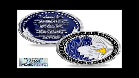 United States Air Force Airman's Creed Military Challenge Coin Collectible Veteran Gift Review