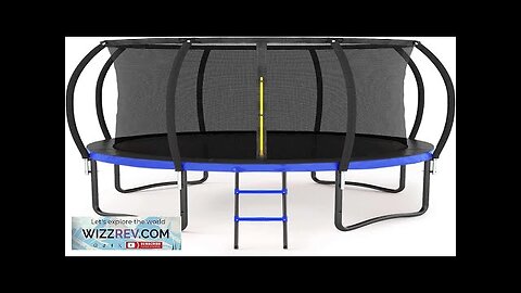 12FT Recreational Trampoline with Enclosure Ladder ASTM Approved Anti-Rust Coating Review