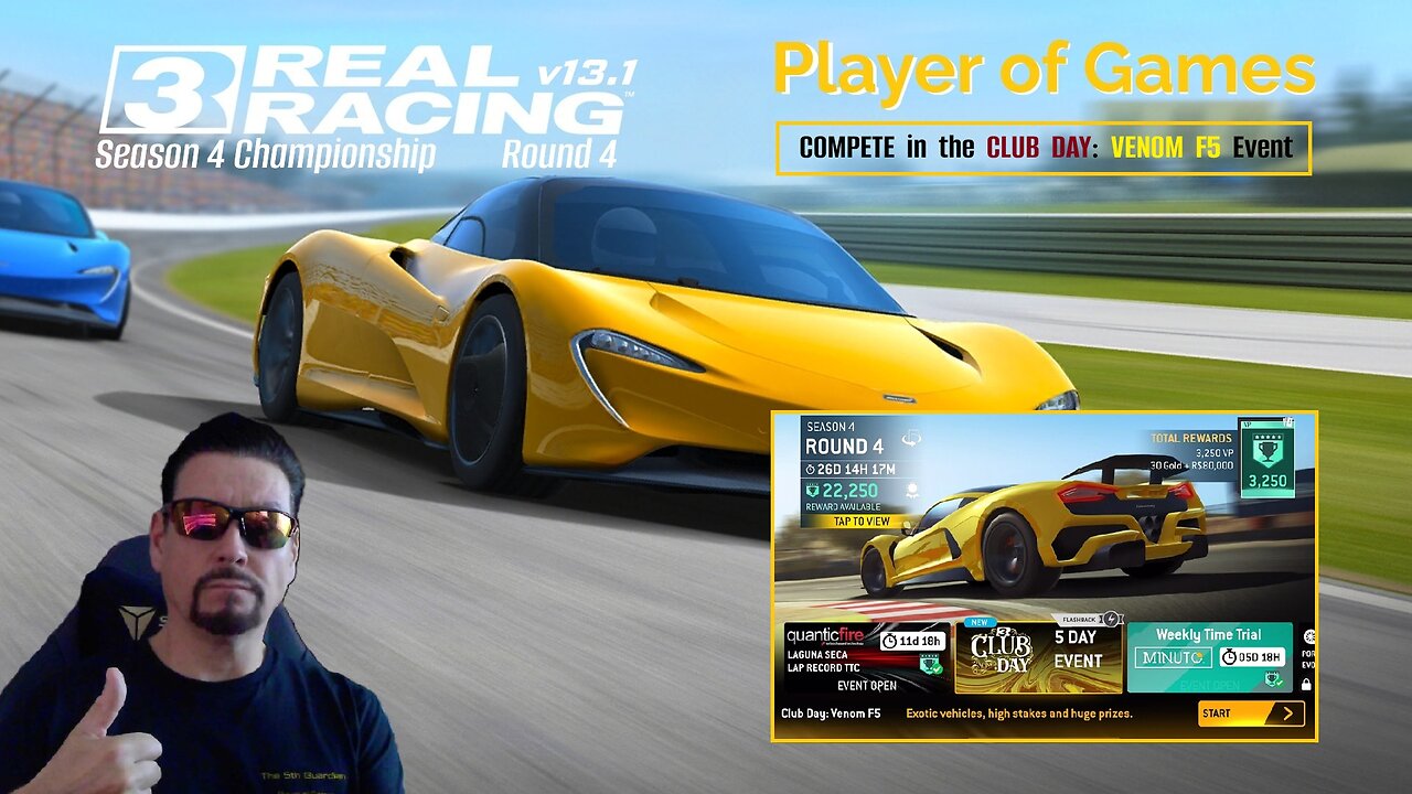 Player of Games: Real Racing 3 Update 13.1: COMPETE in the CLUB DAY: VENOM F5 Event