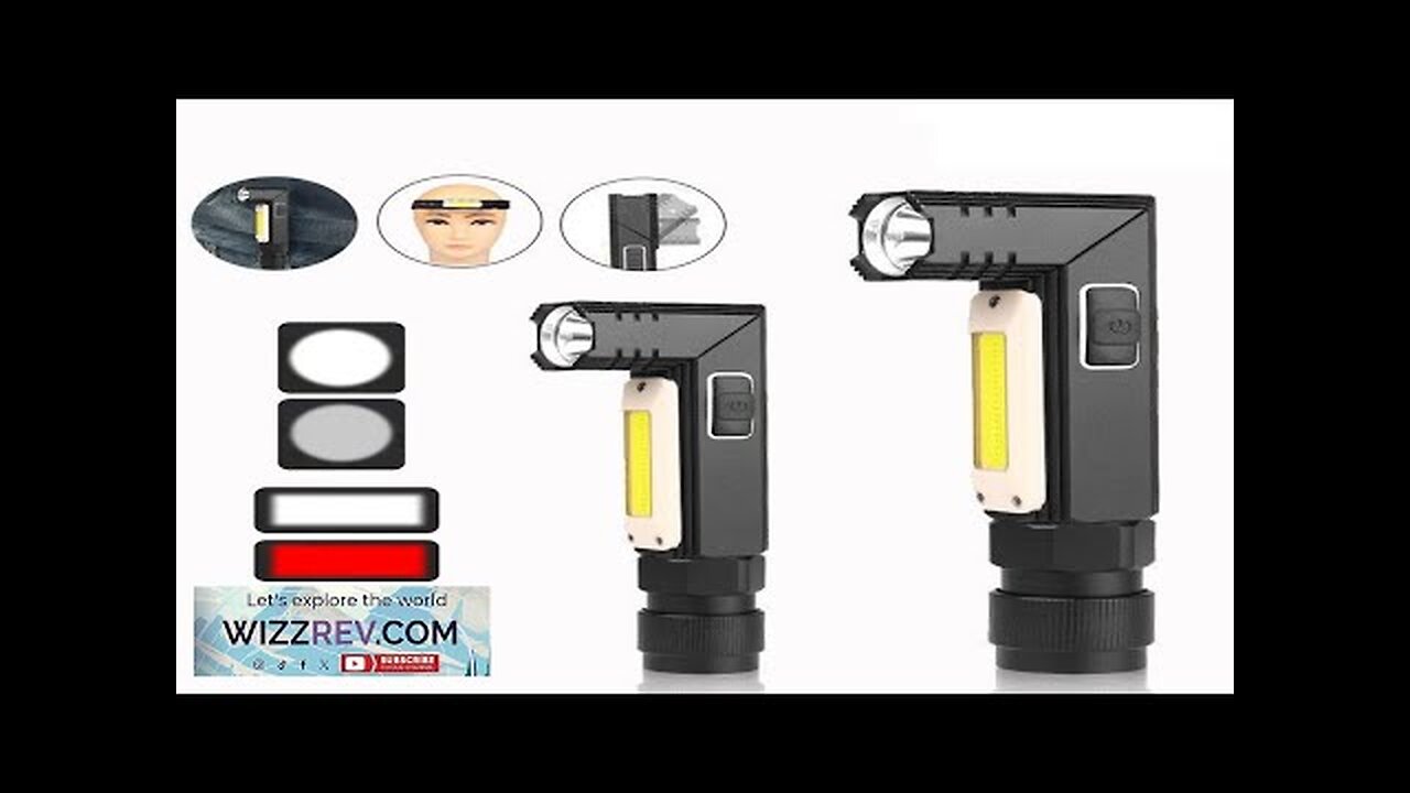 Rechargeable LED Flashlight Multifunctional Magnetic Base 360 Degree Rotate IP65 Mini Review