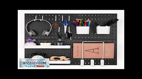 Pegboard Combination Kit 11 x 11" Plastic Pegboard 4 Panels Wall Organizer Review