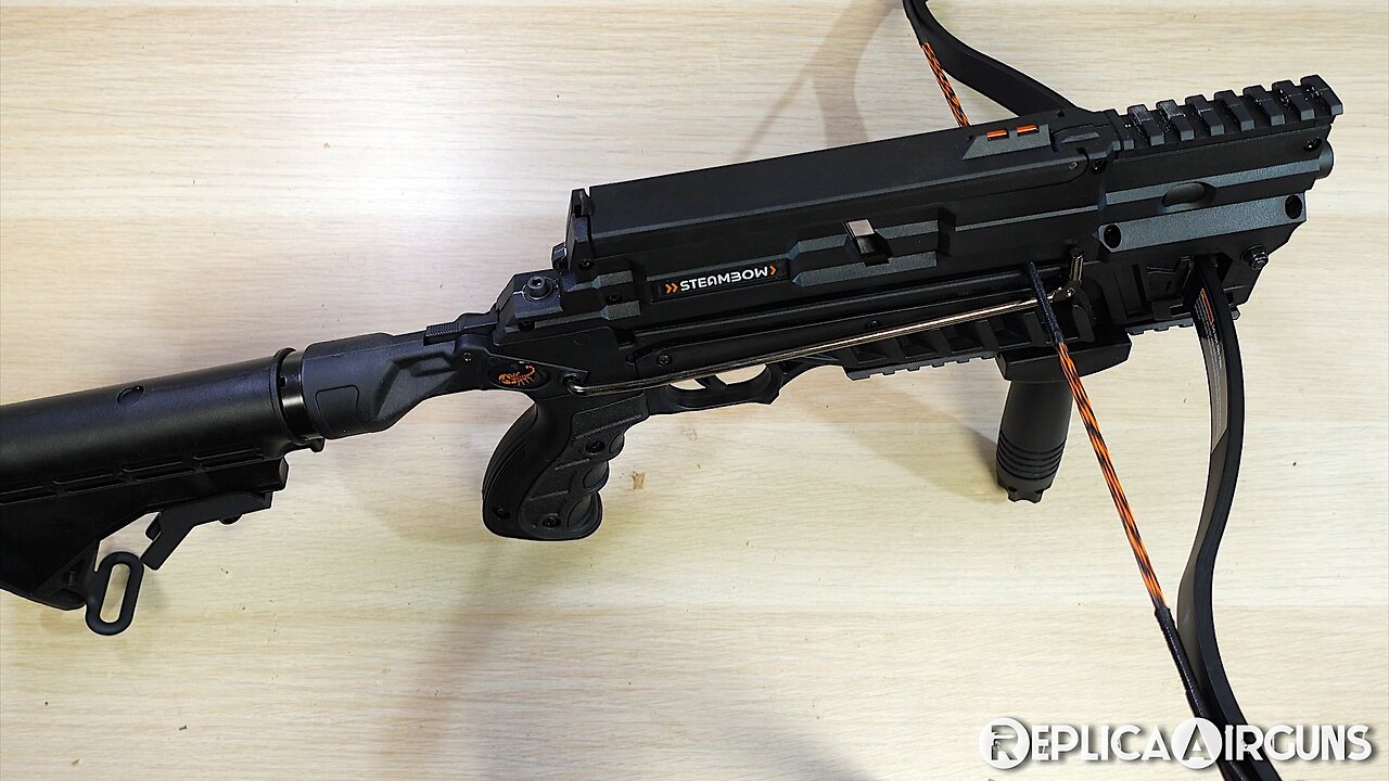 Steambow AR-6 Stinger II Tactical Crossbow Table Top Review