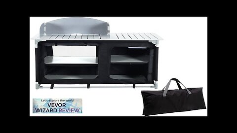 VEVOR Aluminum Portable Camping Kitchen Detachable Windscreen Storage Organizer & Carrying Review