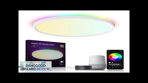 30W Smart LED Ceiling Light Dimmable Ceiling Light Fixture 2700K~6500K RGB Ambient Review