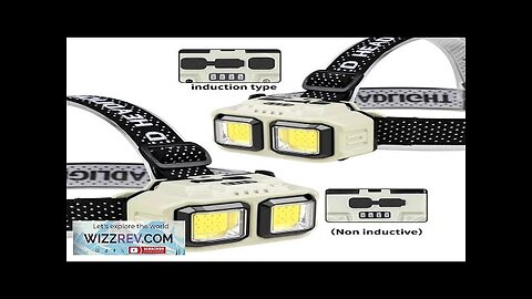 Powerful COB Headlamp Torch USB Rechargeable Flashlight Headlight Waterproof Head Light Review