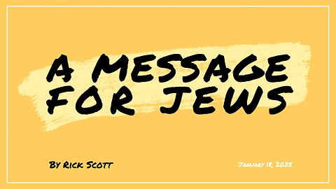 A Message For Jews