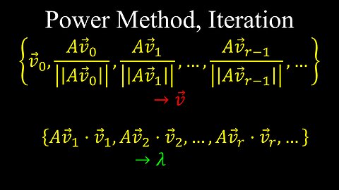 Power Method and Sequences, Estimating Eigenvalues and Eigenvectors, Convergence - Linear Algebra