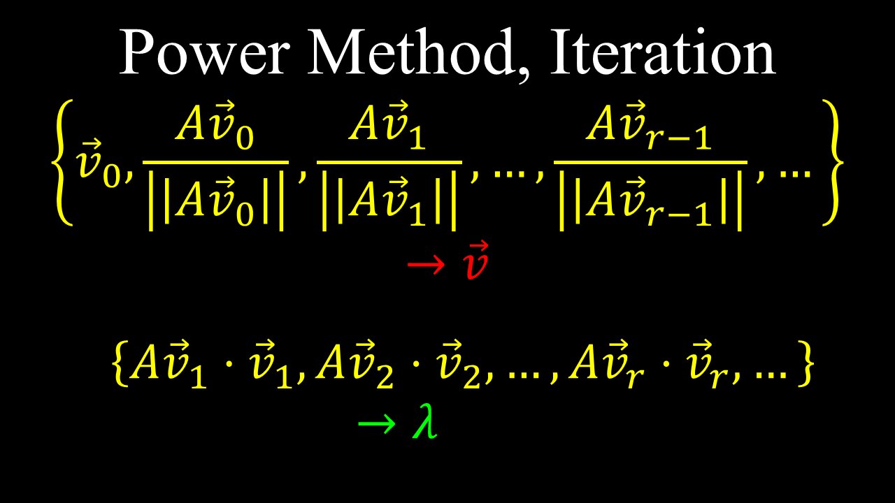 Power Method and Sequences, Estimating Eigenvalues and Eigenvectors, Convergence - Linear Algebra