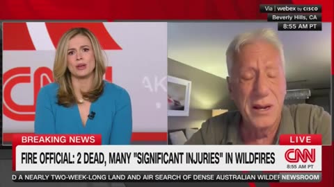 Actor James Woods Hold Back Tears While Giving Update on California Wildfires