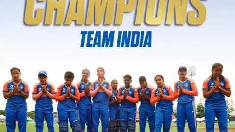 India U19 Women for trophy of U19 Women's T20 World Cup 2025.