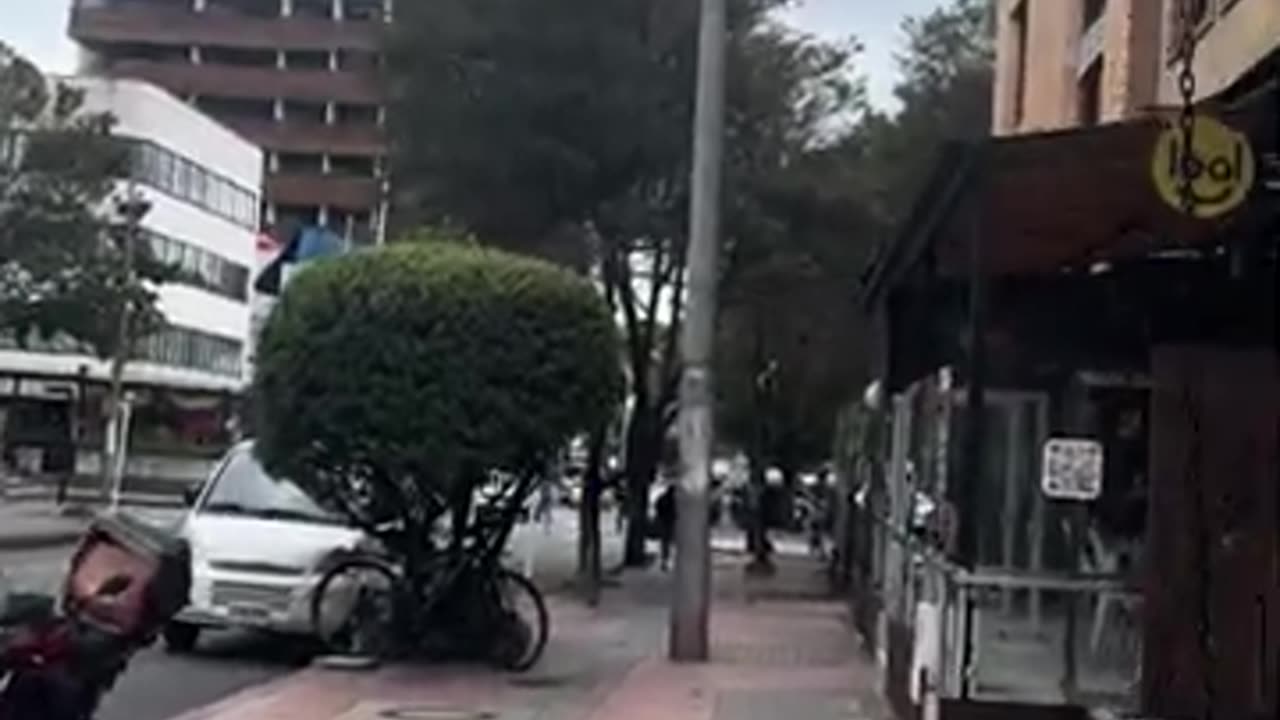 Walking In Parque 93 In Bogota, Colombia