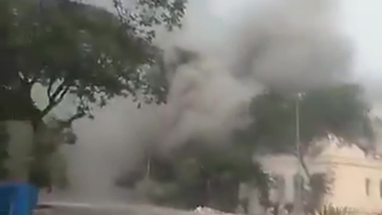 Fire and severe damage at Mandalay University in Myanmar